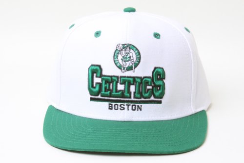 New Adidas NBA Boston Celtics 3D Snapback Hat- White and Green