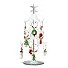 Frosted Glass Christmas Tree with Wine Charm Ornaments