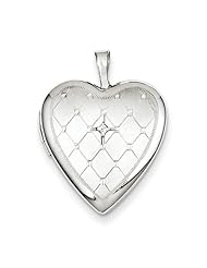 Sterling Silver 20mm D/C Heart Locket. Metal Wt- 3.4g