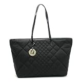 (フェンディ) FENDI <strong>ジャージ</strong>トートバッグ #8BH185 CMT F0WN1 NERO CON IMPUNTURE NERO
