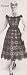 Vintage Crochet PATTERN to make - Lace Formal Evening Dress 1950s. NOT a finished item, this is a pattern and/or instructions to make the item only.