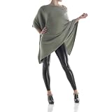 100%  Cashmere Poncho - Moss Green by Catherine Robinson