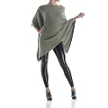 100%  Cashmere Poncho - Moss Green by Catherine Robinson