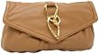 SONDRA ROBERTS NEW YORK Clutch with Gold Twisted Hardware