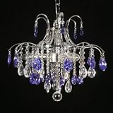  : Lumax 0004-16C 3L Chrome Egyptian Empire Color Crystals Chandelier