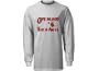 Give Blood Tease A Akita Adult Long Sleeve T-Shirt ASH GREY LARGE