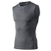 TopTie Men's Sleeveless Compression Shirt, Sports Base Layer Tank Top, Athletic Workout Shirt
