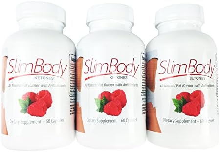 Slim Body Ketones (3 Pack) 60 Capsule Bottles - 90 Day Supply - Natural Lean Body Appetite Suppressant & Weight Loss Diet Supplement - Rasperry Ketones