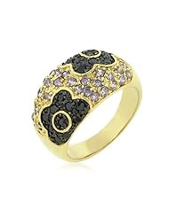 Purple and Black Rose Ring