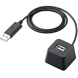 ELECOM USB2.0延長ケーブル 卓上用 オモリ入 0.7m ブラック U2C-ETH07BKの画像