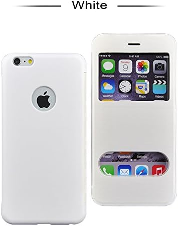 iPhone 6 Plus Case, RVYITM Dual Windows Mobile Phone Cases - [iPhone 6 Plus] Hot one piece Slim/Soft Drop Impact Resistant Protective Case Bumper for iPhone 6 Plus(5.5) (White)