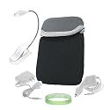 Black - Grey Amazon Kindle DX Reversible Carrying Sleeve + White Rapid Kindle DX Car Charger + White Kindle DX Wall Charger + White Ebook Reader LED Light + Live*Laugh*Love Wrist Band!!! (Kindle DX Not Included)