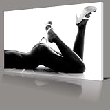 Sexy Black & White High Heels Naked  30x18 Gallery Framed Canvas Art Print Ready To Hang NEW