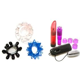 Beaded Silicone Male Cock Ring Adult Sex Toy Kit