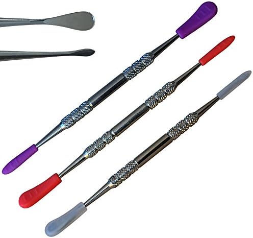 3 Stainless Steel Dab Tool with Silicone Tips