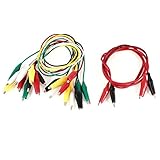 uxcell アリゲーターテストクリップ　ジャンパープローブセット　シングル/デュアルリード線　ダブルエンドテスト　11個入