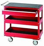 0211 3段 ツールカート ツールワゴン 工具箱 赤