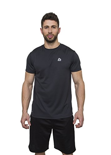 RBX Active Men's Lightweight Closed Mesh Solid Color Tee