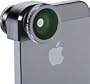 Olloclip iPhone 5 Objektiv (schwarz), 3-in-1 Objektiv f�r das Apple� iPhone 5 mit Fischaugen-, Weitwinkel- und Makrolinse