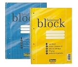 Produkt-Bild: Kollegblock A4 kariert Lineatur 28 mit Rand perforiert u. gelocht 80 Blatt