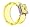 Lemon Resin Band with Sterling Silver Bezel and a Lemon Colored Princess-Cut Swarovski Crystal