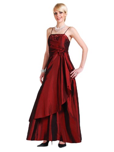 CityGirl – 3404 Abendkleid Ballkleid 1-teilig in Weinrot Gr. 34-42
