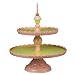 Grasslands Road Just Desserts 10-3/4-Inch Cupcake 2 Tiered Pedestal Cake Plate