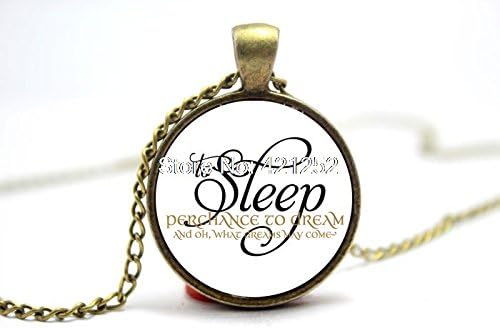 Pretty Lee 2015 Fashion Shakespeare To Sleep Perchance To Dream Necklace Christmas gift