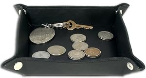 Black Leather Travel Change Tray