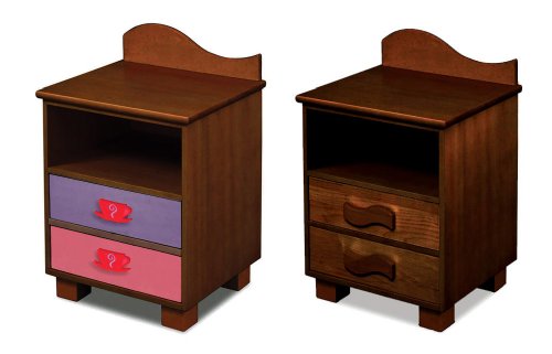 Room Magic Chocolate Nightstand, Girl Teaset