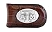 NCAA Texas A&M Aggies Zep-Pro Crocodile Leather Magnet Concho Money Clip, Tan, 5.5 x 4.4 x 1.5