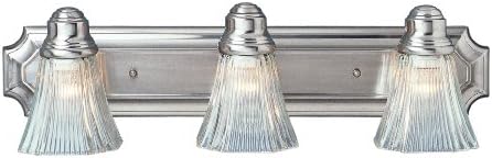 Trans Glob Lighting 2503 BN 3-Light Bathroom Light Fixture, Brushed Nickel