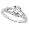 14K White Gold Diamond Solitaire Engagement Ring - 0.50 Ct.