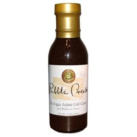 Pebble Creek No Sugar Added Grill Glaze & BBQ Sauce. The Most Incredibly Delicious Guilt Free BBQ Experience You Will Ever Have. Low Carb and Diabetic Friendly You Don't Have to Feel Bad. Absolutly No Aftertaste to Bother You