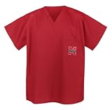 University Nebraska Logo Huskers Logo Scrub Top Shirt -Size MED- Official NCAA College Logo Apparel UNIQUE CHRISTMAS GIFT Ideas for HIM HER Man Men Woman Women Fans Ladies Students Nurses Medical Uniforms SALE