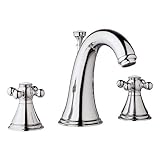 Grohe K20801-18733-000 Geneva Lavatory Cross Faucet Kit, Chrome [並行輸入品]