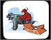 Decorated Mouse Pad with body, individuals, sleigh, individual, domestic, big, harnes...