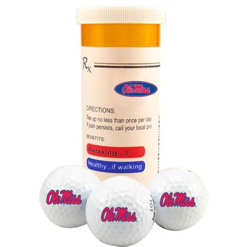 Mississippi Rebels Rx 3-pack Golf Balls