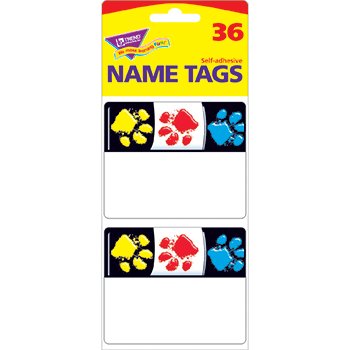 Paw Prints Name Tags