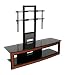 Bell'O FP-2125 Versatile Wood Trim and High Gloss Black Flat Panel Furniture (Cherry/Black)