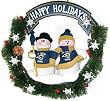 St. Louis Rams 20" Team Snowman Wreath - Football Sports Merchandise