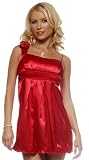 Red Strap Pleated Prom Party Satin Bubble Sexy Mini Dress