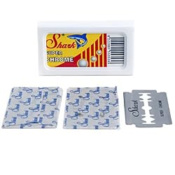 100 Shark Super Chrome Double Edge Safety Razor Blades