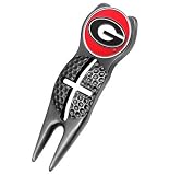 Georgia Bulldogs Black Nickel Crosshair Divot Tool