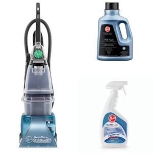 Hoover SteamVac Carpet Cleaner Bundle with Pet Plus Carpet and Upholstery Detergent and Heavy Duty Spot Spray