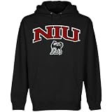 NCAA Northern Illinois Huskies Logo Arch Applique Pullover Hoodie - Black