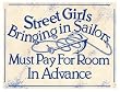 Street Girls Bringing in Sailors Refrigerator Magnet