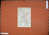 1911 COLOUR MAP GERMANY STREET PLAN BADEN SCHLOSS BERG