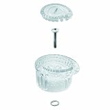 Moen 100710 Knob handle kit, Posi-Temp 1 handle tub/shower, with white & chrome insert