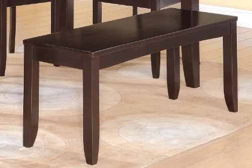 Lynfield Dinette Dining Table Bench L46Xw16Xh18 Wood Seat,Cappuccino Color